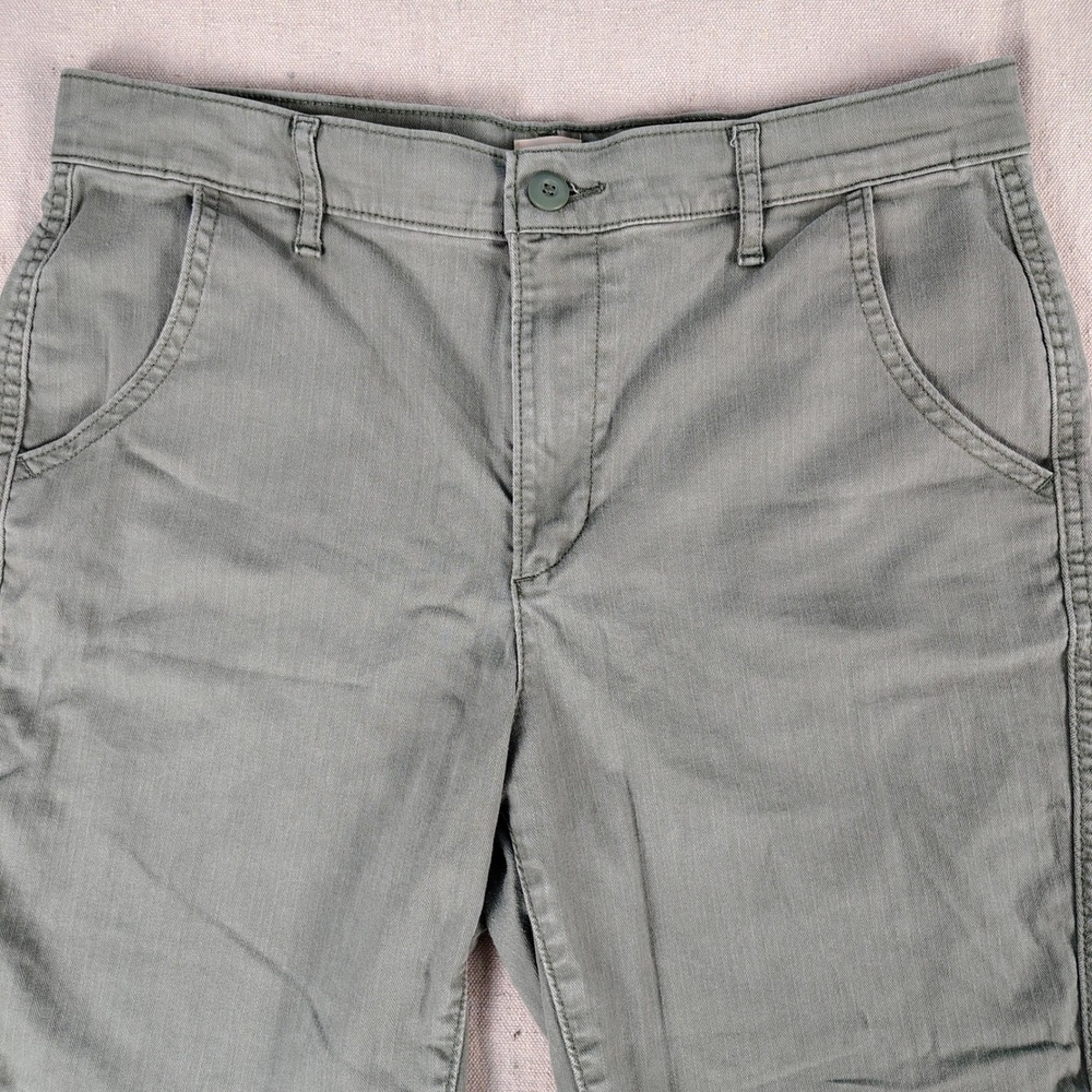 Levis Mens SZ 29 Herringbone Utility Chino Shorts Olive Green Gorpcore Rugged